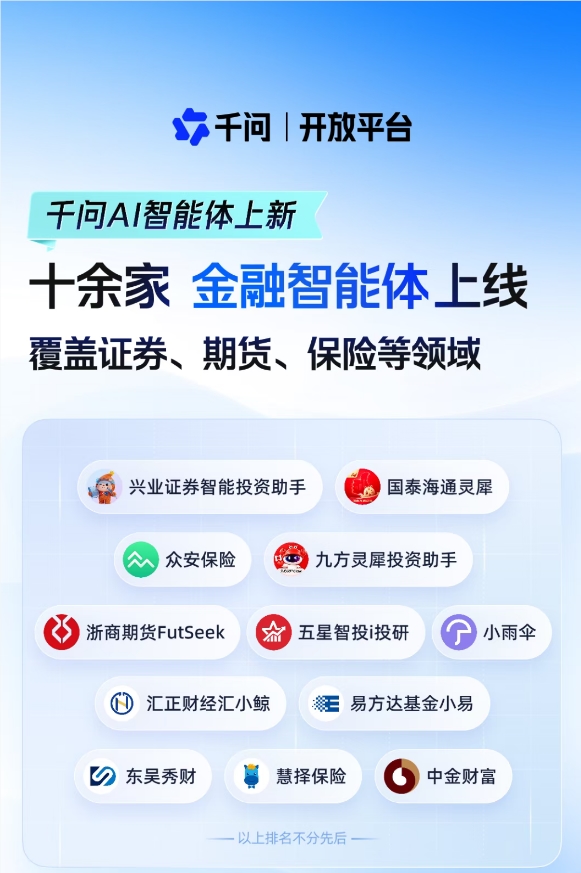 千问平台扩容金融服务智能体，一站式整合投资理财工具
