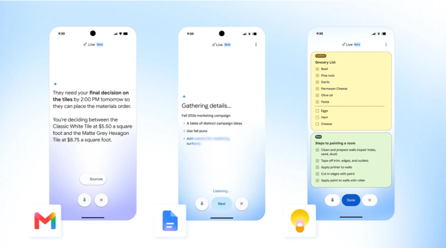 Google Workspace集成Gemini语音，开启无打字办公时代